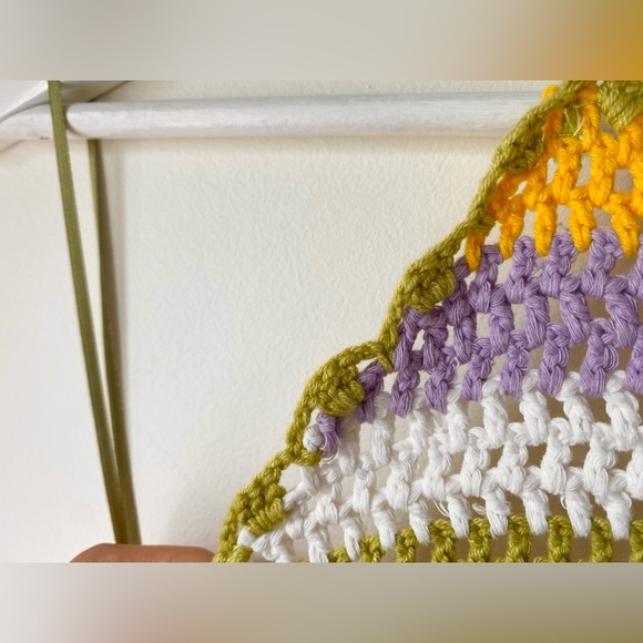 NWOT Zara crochet high halter tie neck tie back top - Picture 9 of 13